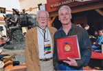 John Geraghty presents the Bob Kuhn Wildlife Award to Daniel Smith, 2/5/11